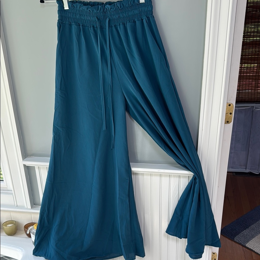 Amazon Women's Wide Leg Pants - Teal NWOT